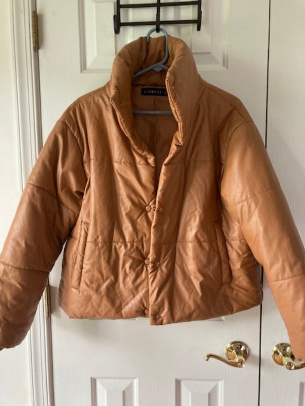 Lioness Princess Polly puffer midi jacket-xs carmel